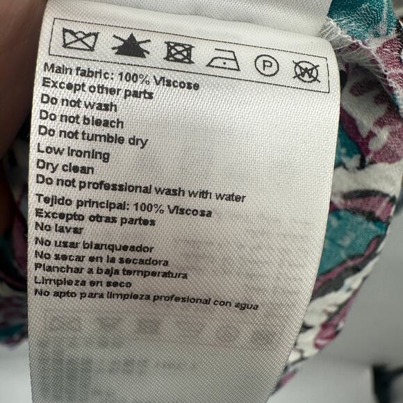 BA&SH NWT Evereve Gato Abstract Side Tie V-Neck Blouse // M - Picture 11 of 15